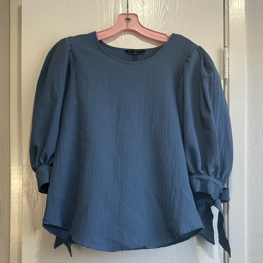 Zac & Rachel Textured Blue Blouse